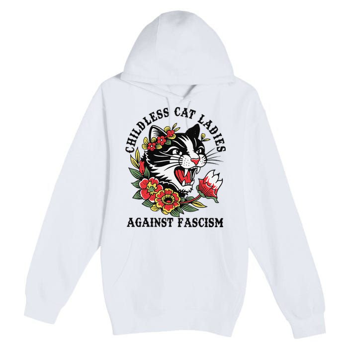 Childless Cat Ladies Voting Election 2024 Usa Vintage Premium Pullover Hoodie