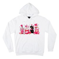 Cute Coffee Latte Dachshund Valentines Day Puppy Dog Lover Hoodie