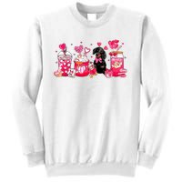 Cute Coffee Latte Dachshund Valentines Day Puppy Dog Lover Sweatshirt