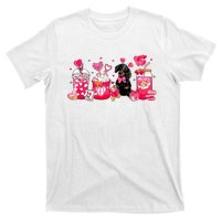 Cute Coffee Latte Dachshund Valentines Day Puppy Dog Lover T-Shirt