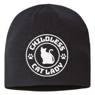 Childless Cat Lady Funny Cat Lover Sustainable Beanie