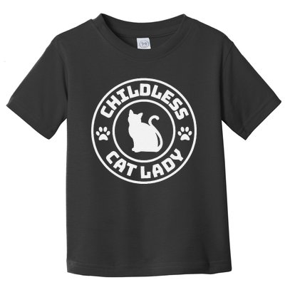 Childless Cat Lady Funny Cat Lover Toddler T-Shirt