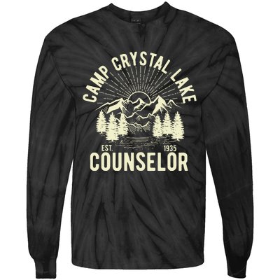 Camp Crystal Lake Counselor Graphic Tie-Dye Long Sleeve Shirt