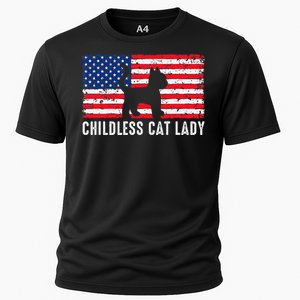 Childless Cat Lady 2024 Vote Patriotic Usa Cooling Performance Crew T-Shirt