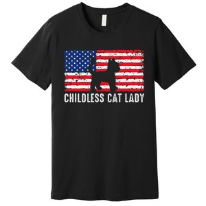 Childless Cat Lady 2024 Vote Patriotic Usa Premium T-Shirt