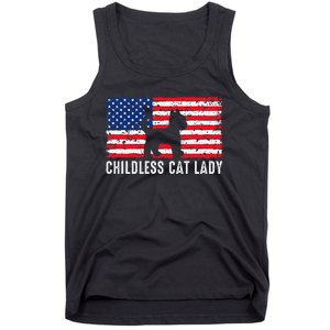 Childless Cat Lady 2024 Vote Patriotic Usa Tank Top