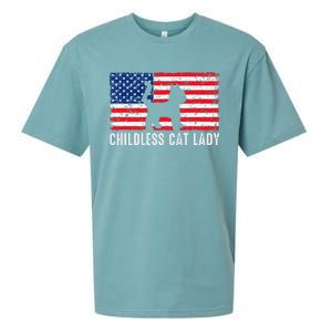 Childless Cat Lady 2024 Vote Patriotic Usa Sueded Cloud Jersey T-Shirt