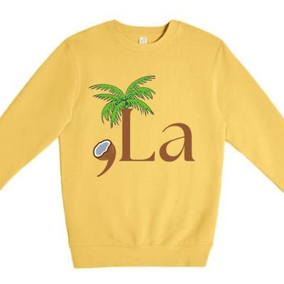 Coconut Comma + La 2024 Gift Funny Premium Crewneck Sweatshirt