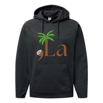 Coconut Comma + La 2024 Gift Funny Performance Fleece Hoodie