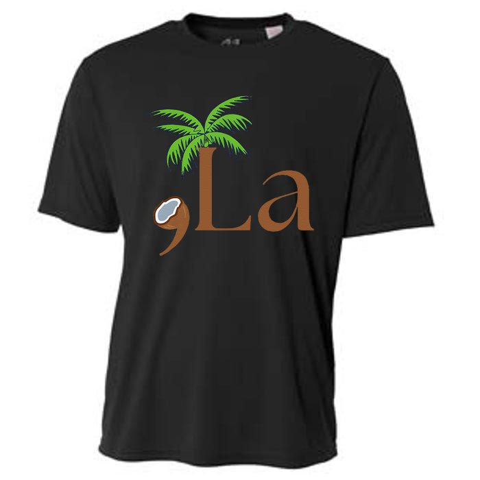 Coconut Comma + La 2024 Gift Funny Cooling Performance Crew T-Shirt