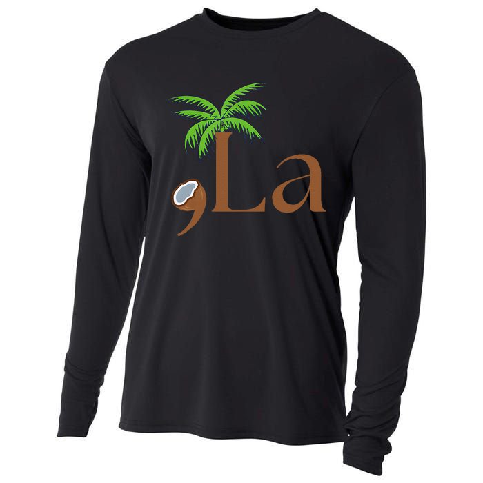 Coconut Comma + La 2024 Gift Funny Cooling Performance Long Sleeve Crew