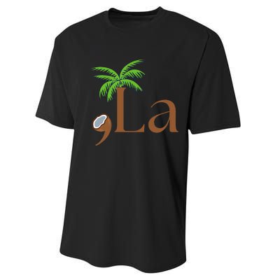 Coconut Comma + La 2024 Gift Funny Performance Sprint T-Shirt