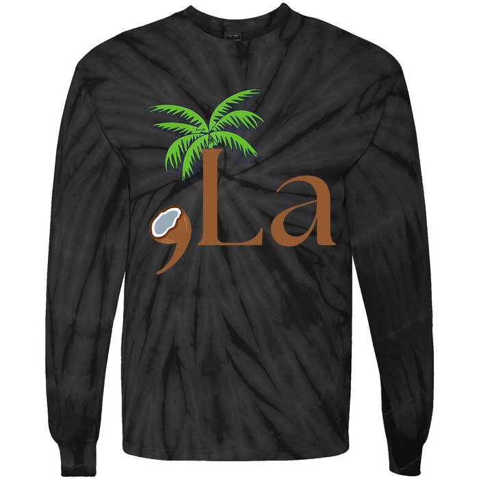 Coconut Comma + La 2024 Gift Funny Tie-Dye Long Sleeve Shirt