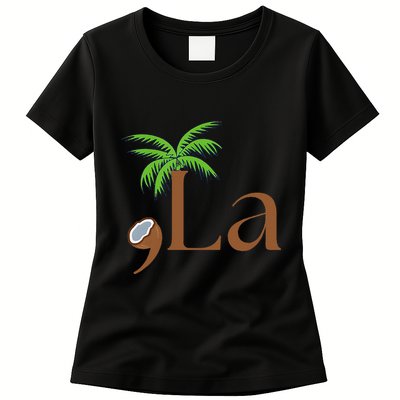 Coconut Comma + La 2024 Gift Funny Womens T-Shirt