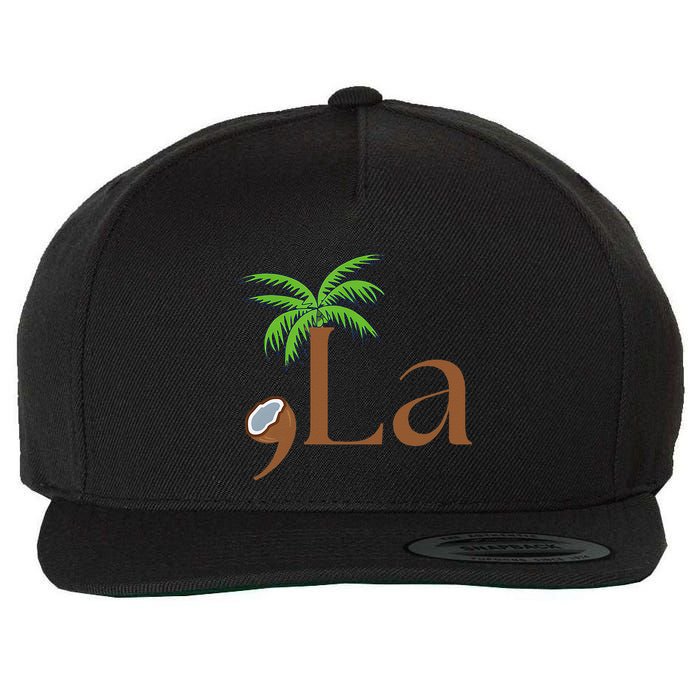 Coconut Comma + La 2024 Gift Funny Wool Snapback Cap