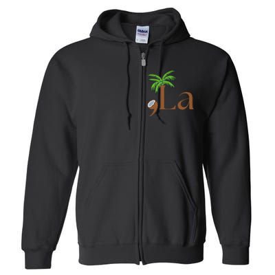 Coconut Comma + La 2024 Gift Funny Full Zip Hoodie