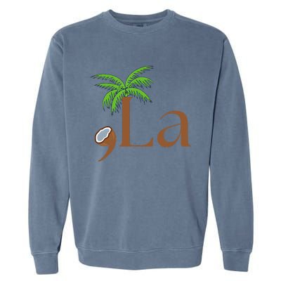 Coconut Comma + La 2024 Gift Funny Garment-Dyed Sweatshirt