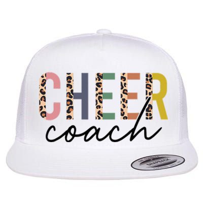 Cheer Coach Leopard Cheerleading Props Mother's Day Flat Bill Trucker Hat