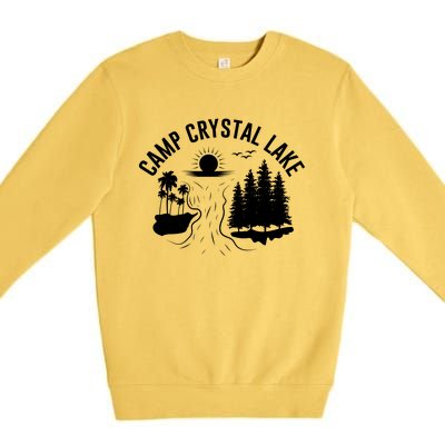 Camp Crystal Lake Graphic Art Premium Crewneck Sweatshirt