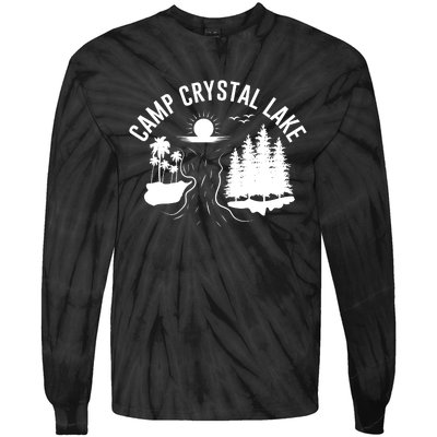 Camp Crystal Lake Graphic Art Tie-Dye Long Sleeve Shirt