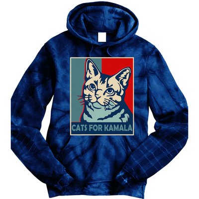 Childless Cat Lady Is Voting Kamala Harris President 2024 Tie Dye Hoodie