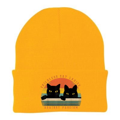 Childless Cat Ladies Against Fascism Knit Cap Winter Beanie