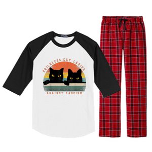 Childless Cat Ladies Against Fascism Raglan Sleeve Pajama Set