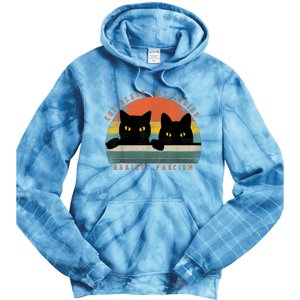 Childless Cat Ladies Against Fascism Tie Dye Hoodie