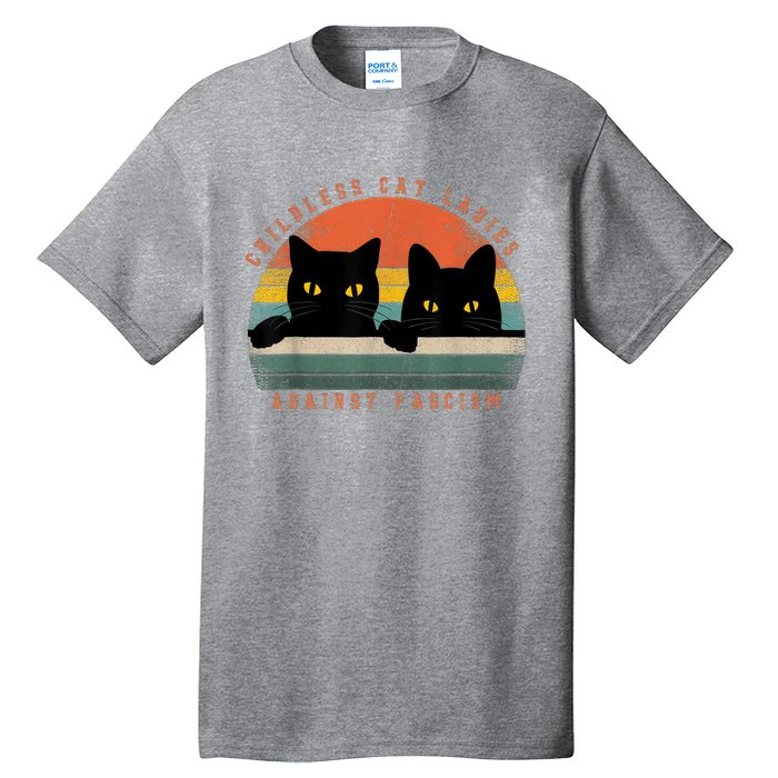 Childless Cat Ladies Against Fascism Tall T-Shirt