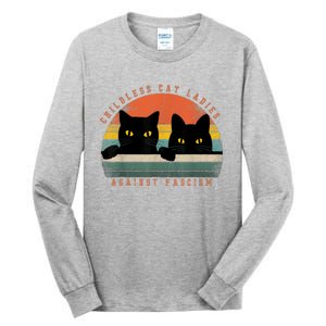 Childless Cat Ladies Against Fascism Tall Long Sleeve T-Shirt