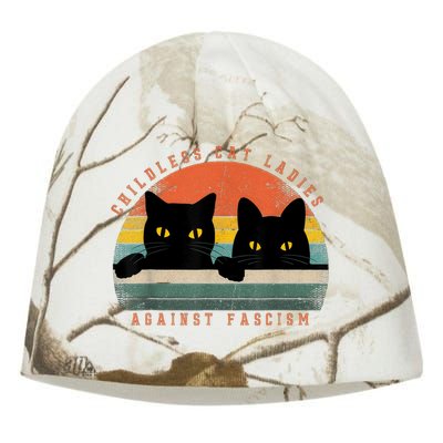 Childless Cat Ladies Against Fascism Kati - Camo Knit Beanie