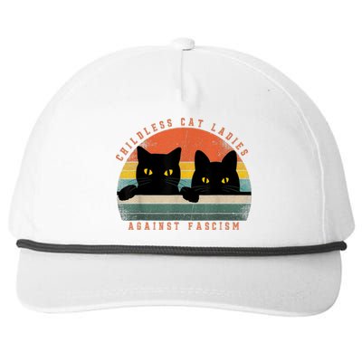 Childless Cat Ladies Against Fascism Snapback Five-Panel Rope Hat