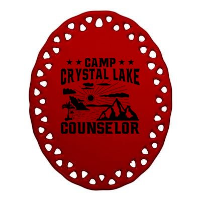 Camp Crystal Lake Counselor Graphic Ceramic Oval Ornament