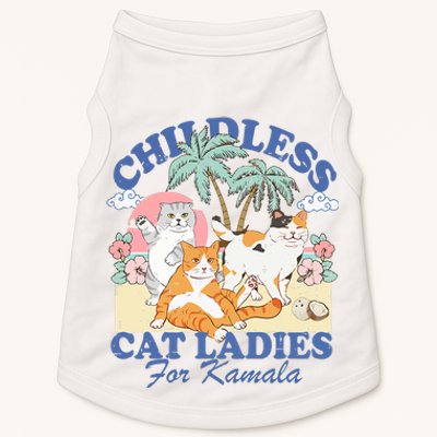 Childless Cat Lady For Kamala Harris 2024 Election Funny Cat Doggie Tank