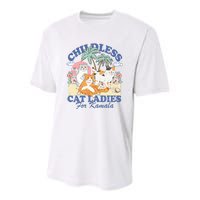 Childless Cat Lady For Kamala Harris 2024 Election Funny Cat Youth Performance Sprint T-Shirt