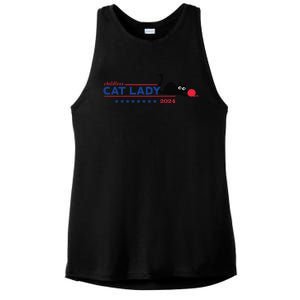 Childless Cat Lady Voting Election 2024 Usa Gift Ladies PosiCharge Tri-Blend Wicking Tank