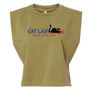 Childless Cat Lady Voting Election 2024 Usa Gift Garment-Dyed Women's Muscle Tee