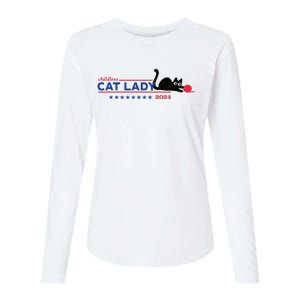 Childless Cat Lady Voting Election 2024 Usa Gift Womens Cotton Relaxed Long Sleeve T-Shirt