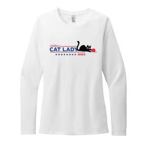 Childless Cat Lady Voting Election 2024 Usa Gift Womens CVC Long Sleeve Shirt