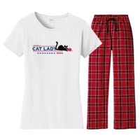 Childless Cat Lady Voting Election 2024 Usa Gift Women's Flannel Pajama Set