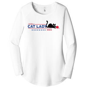 Childless Cat Lady Voting Election 2024 Usa Gift Women's Perfect Tri Tunic Long Sleeve Shirt