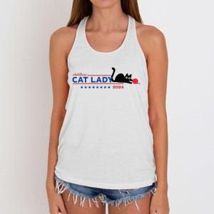 Childless Cat Lady Voting Election 2024 Usa Gift Women's Knotted Racerback Tank