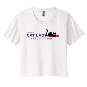 Childless Cat Lady Voting Election 2024 Usa Gift Women's Crop Top Tee