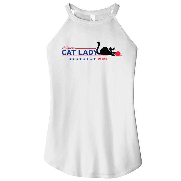 Childless Cat Lady Voting Election 2024 Usa Gift Women's Perfect Tri Rocker Tank