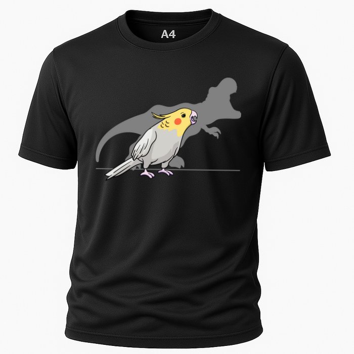 Cockatiel Cockatoo Lutino Parrot Quarrion Dinosaur Dino Gift Cooling Performance Crew T-Shirt