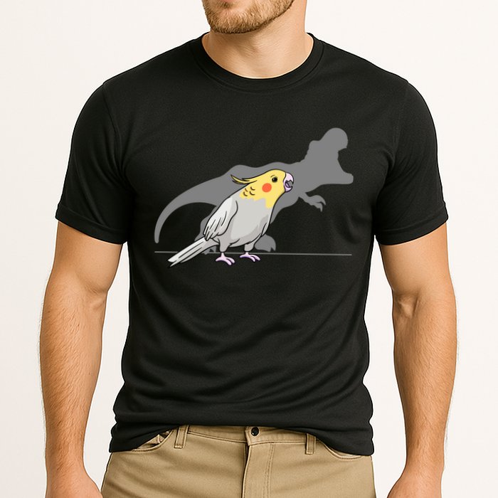 Cockatiel Cockatoo Lutino Parrot Quarrion Dinosaur Dino Gift Cooling Performance Crew T-Shirt