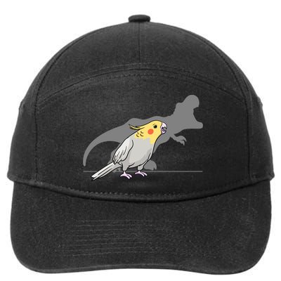 Cockatiel Cockatoo Lutino Parrot Quarrion Dinosaur Dino Gift 7-Panel Snapback Hat