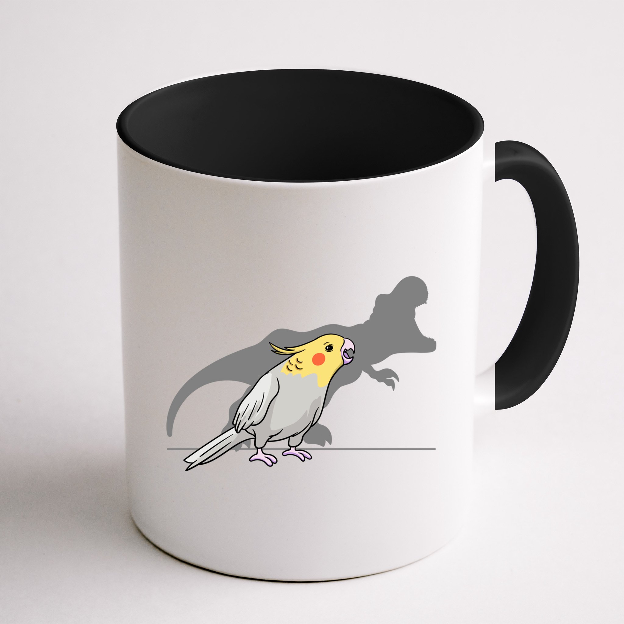 Cockatiel Cockatoo Lutino Parrot Quarrion Dinosaur Dino Gift Mug
