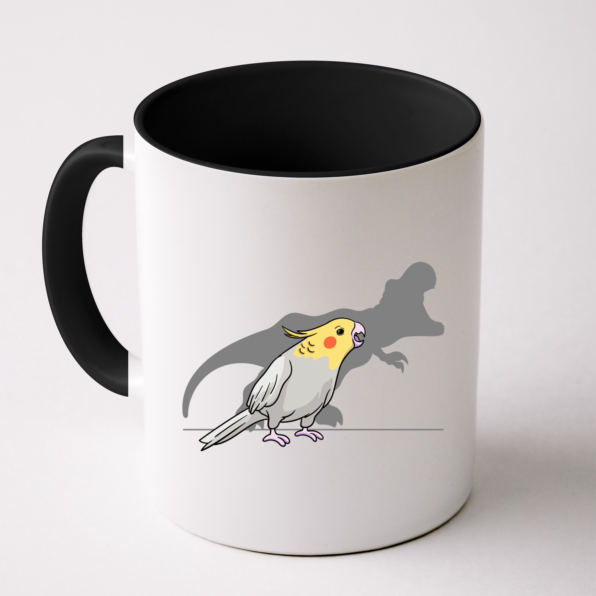 Cockatiel Cockatoo Lutino Parrot Quarrion Dinosaur Dino Gift Mug