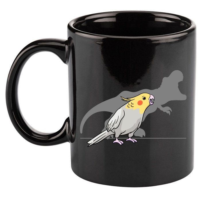 Cockatiel Cockatoo Lutino Parrot Quarrion Dinosaur Dino Gift 11oz C Handle Ceramic Mug